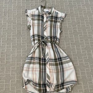 Bella Dahl girls size 14 plaid sleeveless dress.  Excellent condition.